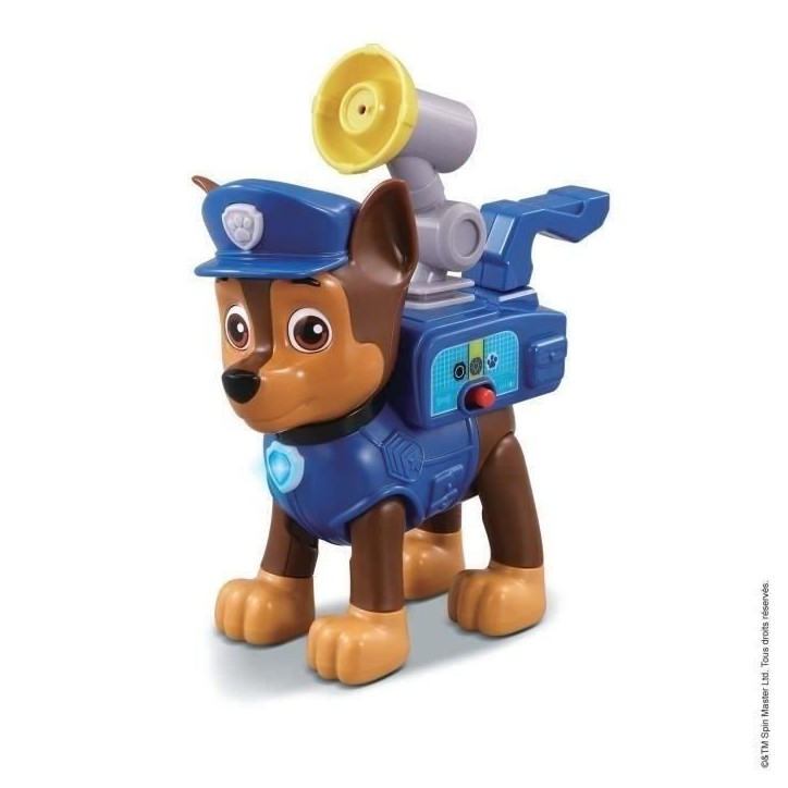 Figurine interactive VTECH Pat Patrouille - Chase avec accessoires de sauvetage pour enfants de 3 a 7 ans
