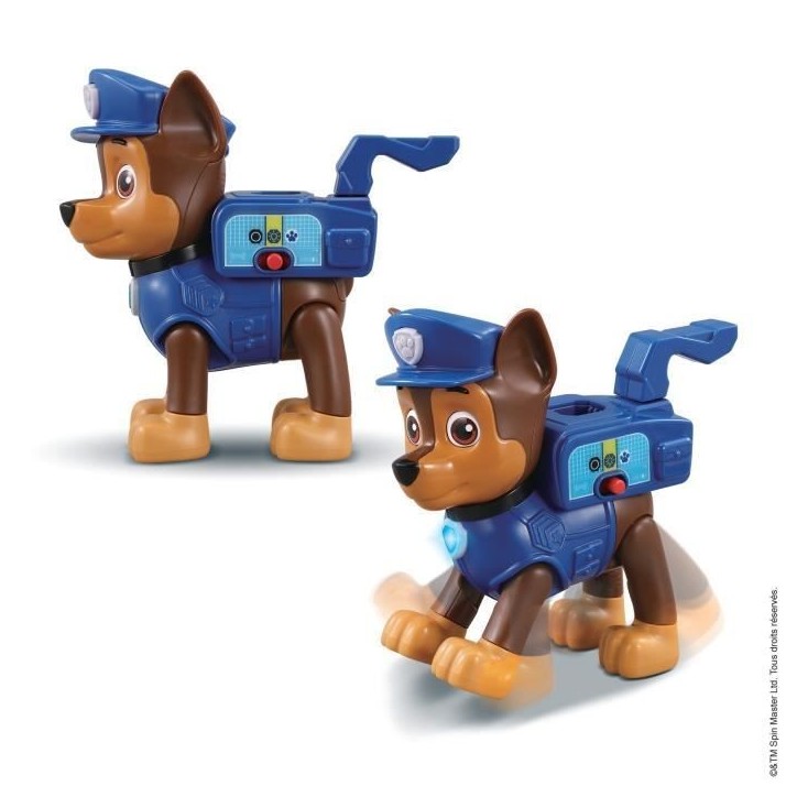 Figurine interactive VTECH Pat Patrouille - Chase avec accessoires de sauvetage pour enfants de 3 a 7 ans