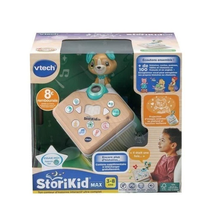 StoriKid Max - Mon conteur d'histoires VTECH - Jouet avec partie bois FSC
