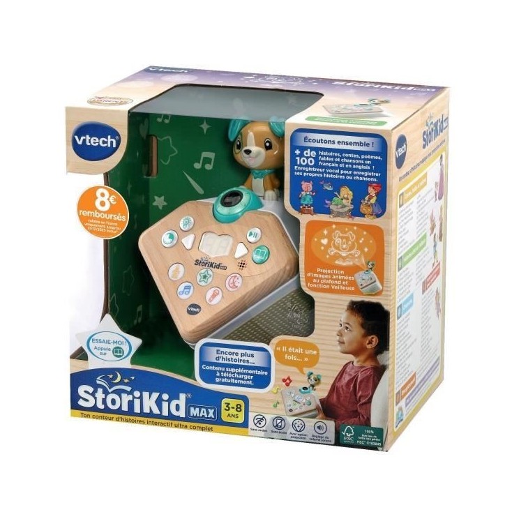 StoriKid Max - Mon conteur d'histoires VTECH - Jouet avec partie bois FSC