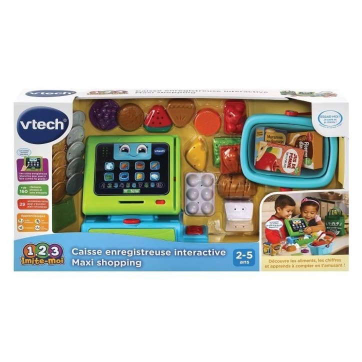 VTECH - 1,2,3 Imite-Moi - Caisse Enregistreuse Interactive Maxi Shopping - Jouet d'Imitation Enfant VTECH - 1,2,3 Imite-Moi - Caisse Enregistreuse Interactive Maxi Shopping - Jouet d'Imitation Enfant
