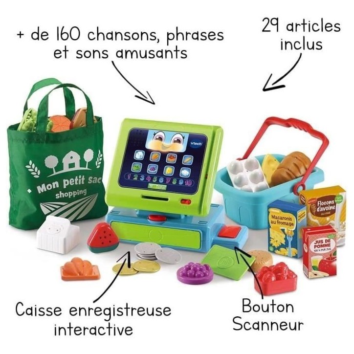 VTECH - 1,2,3 Imite-Moi - Caisse Enregistreuse Interactive Maxi Shopping - Jouet d'Imitation Enfant VTECH - 1,2,3 Imite-Moi - Caisse Enregistreuse Interactive Maxi Shopping - Jouet d'Imitation Enfant