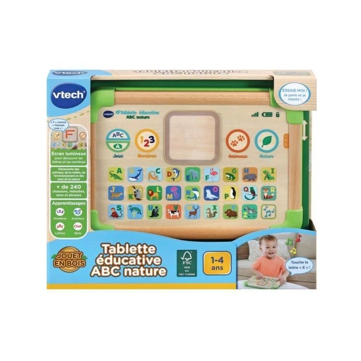 VTECH - Play Green - Tablette Éducative ABC Nature - Jouet Bois FSC VTECH - Play Green - Tablette Éducative ABC Nature - Jouet Bois FSC