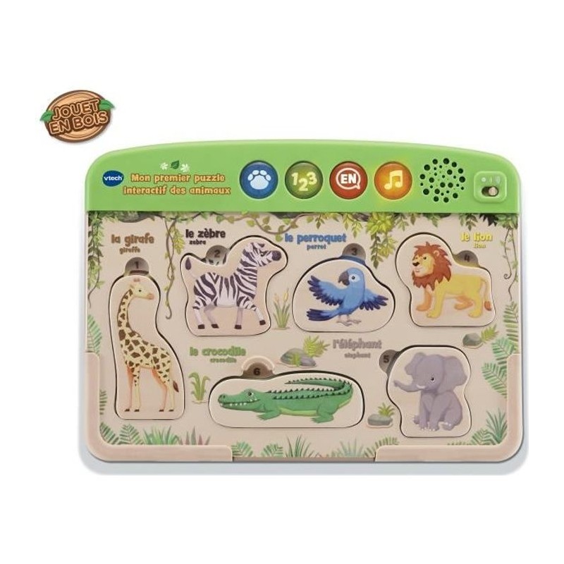 Jouet en bois interactif - VTECH - Mon Premier Puzzle des Animaux - FS Jouet en bois interactif - VTECH - Mon Premier Puzzle des Animaux - FS