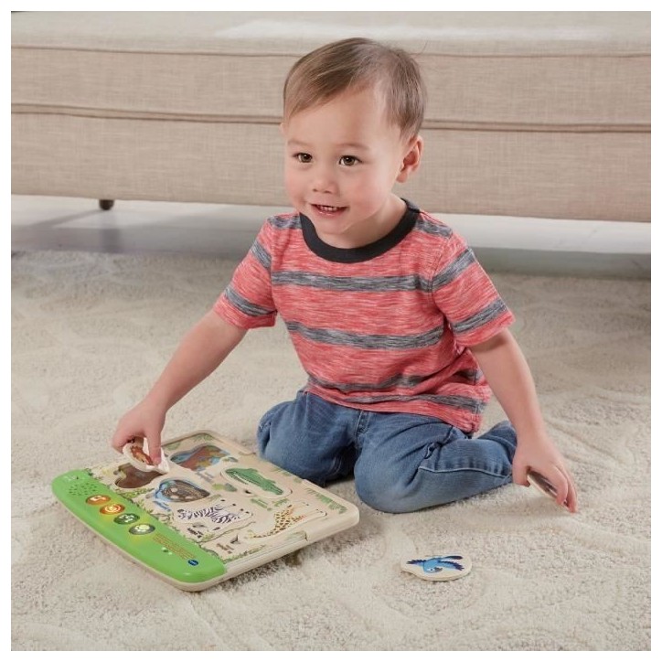 Jouet en bois interactif - VTECH - Mon Premier Puzzle des Animaux - FSC