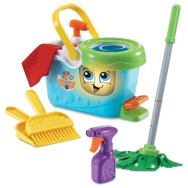 VTECH - 1,2,3 Imite-Moi - P'tit Chariot de Ménage Magi'clean - Jouet d'Imitation Enfant VTECH - 1,2,3 Imite-Moi - P'tit Chariot de Ménage Magi'clean - Jouet d'Imitation Enfant