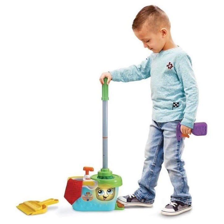 VTECH - 1,2,3 Imite-Moi - P'tit Chariot de Ménage Magi'clean - Jouet d'Imitation Enfant VTECH - 1,2,3 Imite-Moi - P'tit Chariot de Ménage Magi'clean - Jouet d'Imitation Enfant