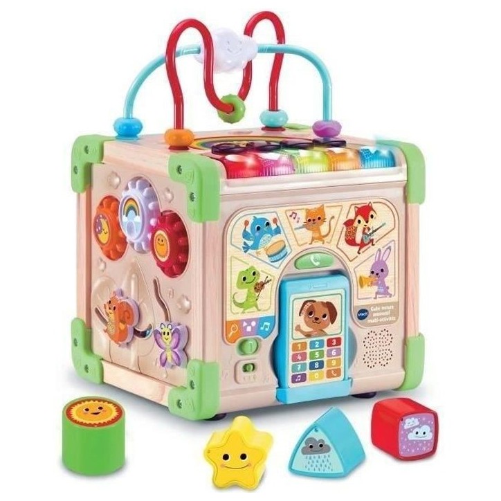 Jouet interactif VTECH CUBE NATURE - Bois certifié FSC - Animaux musicaux - 9-36 mois