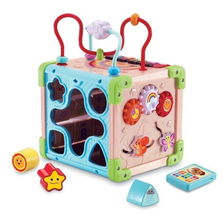 Jouet interactif VTECH CUBE NATURE - Bois certifié FSC - Animaux musicaux - 9-36 mois