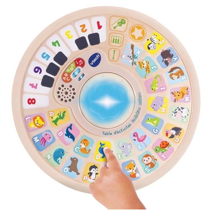 Table d'activités évolutive VTECH BABY - Nature - Jouet en bois certifié FSC - 9 mois a 4 ans Table d'activités évolutive VTECH BABY - Nature - Jouet en bois certifié FSC - 9 mois a 4 ans