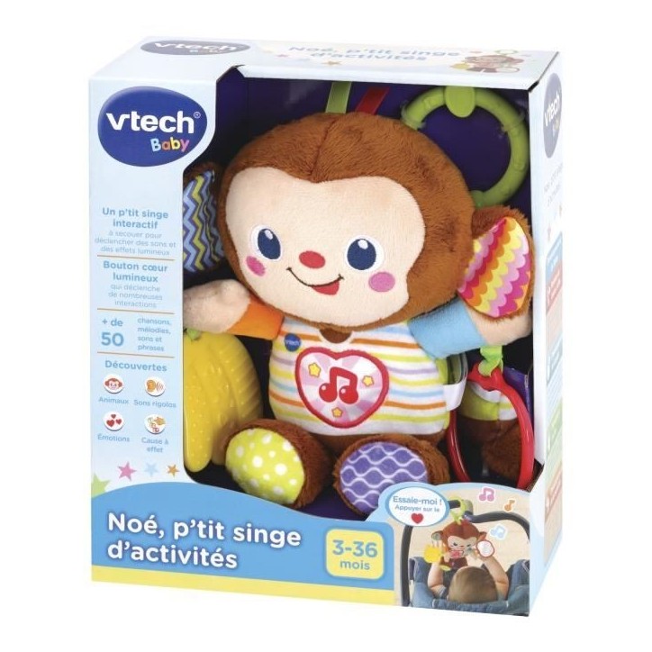 VTECH BABY - Jouet d'Eveil - Noé, P'tit Singe d'Activités