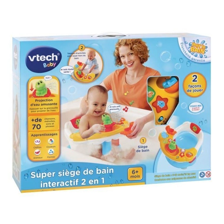 VTECH BABY - Jouet de Bain - Super Siege de Bain Interactif 2 en 1