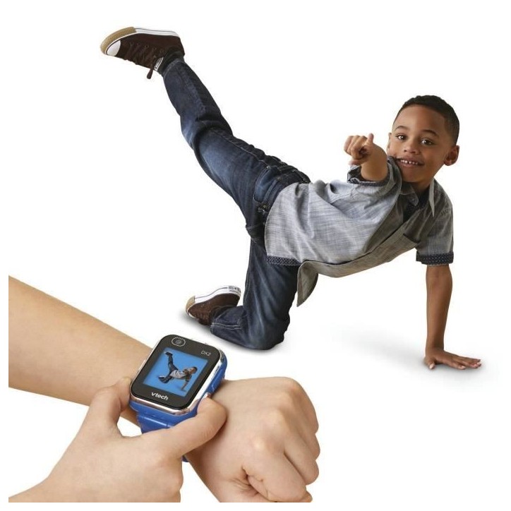 VTECH - Kidizoom Smartwatch Connect DX2 Bleue - Montre Photos et Vidéos