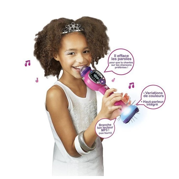 Micro Karaoké Enfant VTECH Kidi Super Star Moov' Rose - 6 ans et + Micro Karaoké Enfant VTECH Kidi Super Star Moov' Rose - 6 ans et +