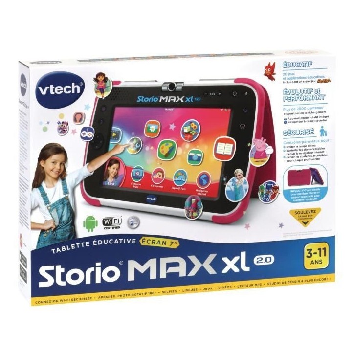 Tablette éducative VTECH Storio Max XL 2.0 7 Rose pour enfant de 3 a 11 ans Tablette éducative VTECH Storio Max XL 2.0 7 Rose pour enfant de 3 a 11 ans