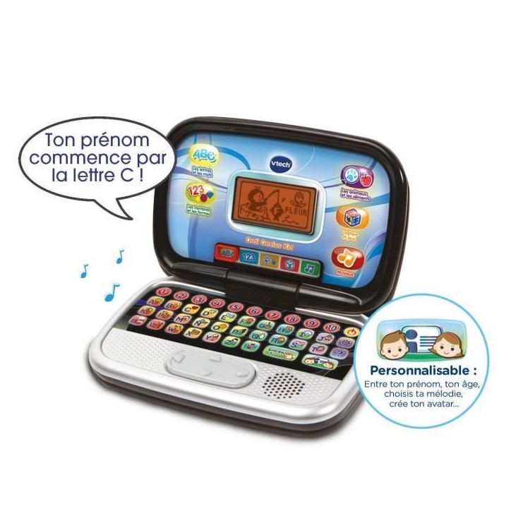 Ordinateur Interactif Enfant - VTECH - Genius Kid - 20 activités éducatives - Noir Ordinateur Interactif Enfant - VTECH - Genius Kid - 20 activités éducatives - Noir