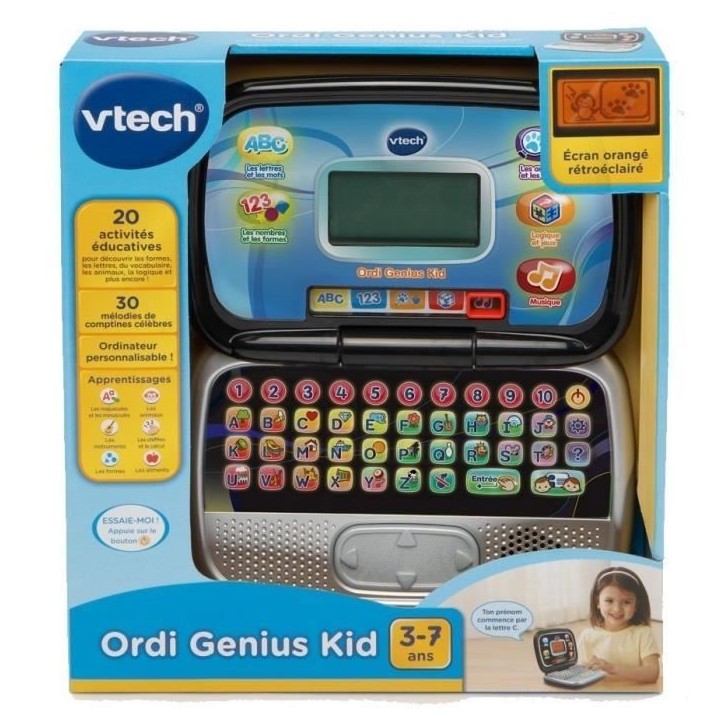 Ordinateur Interactif Enfant - VTECH - Genius Kid - 20 activités éducatives - Noir Ordinateur Interactif Enfant - VTECH - Genius Kid - 20 activités éducatives - Noir