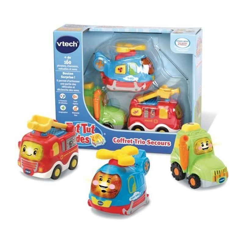Coffret Trio Secours - VTECH - Tut Tut Bolides - Camion de pompiers, t Coffret Trio Secours - VTECH - Tut Tut Bolides - Camion de pompiers, t