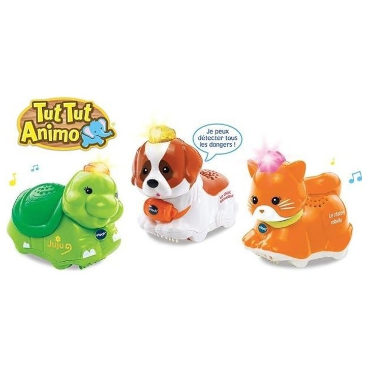 Coffret Trio Tut Tut Animo VTECH - Animaux Domestiques - 3 animaux parlants et roulants - Mixte - De 1 a 5 ans