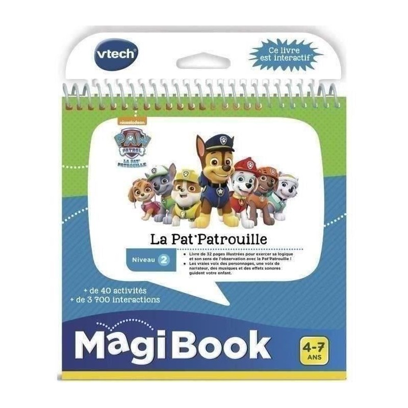 Livre Interactif Magibook - VTECH - La Pat' Patrouille - Niveau 2 - 32 Livre Interactif Magibook - VTECH - La Pat' Patrouille - Niveau 2 - 32