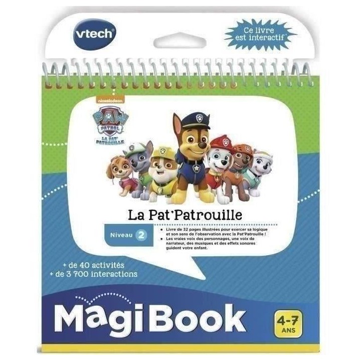 Livre Interactif Magibook - VTECH - La Pat' Patrouille - Niveau 2 - 32 pages illustrées
