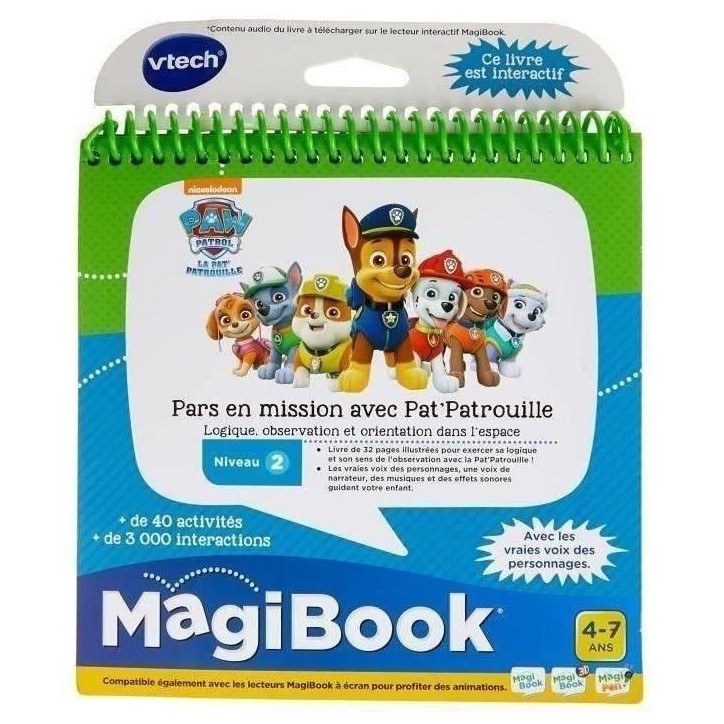 Livre Interactif Magibook - VTECH - La Pat' Patrouille - Niveau 2 - 32 pages illustrées