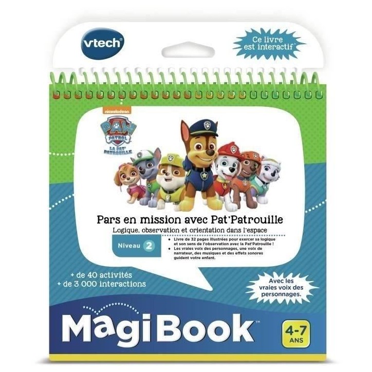 Livre Interactif Magibook - VTECH - La Pat' Patrouille - Niveau 2 - 32 pages illustrées