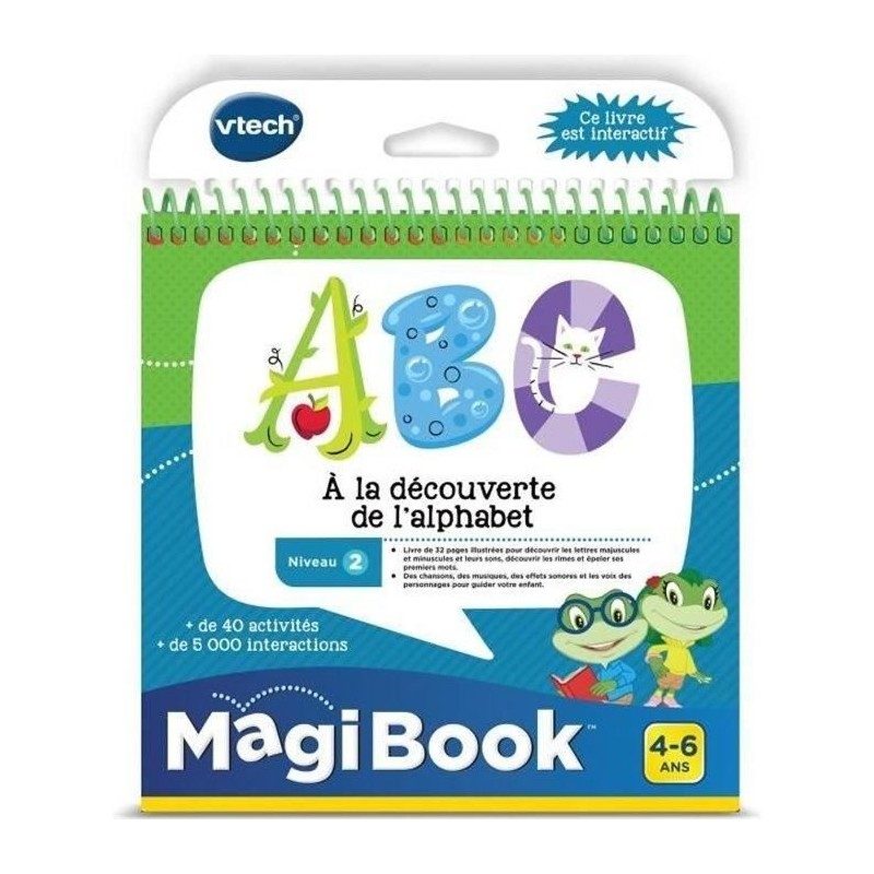 VTECH - Livre Interactif Magibook - ABC, a La Découverte De L'Alphabe VTECH - Livre Interactif Magibook - ABC, a La Découverte De L'Alphabe