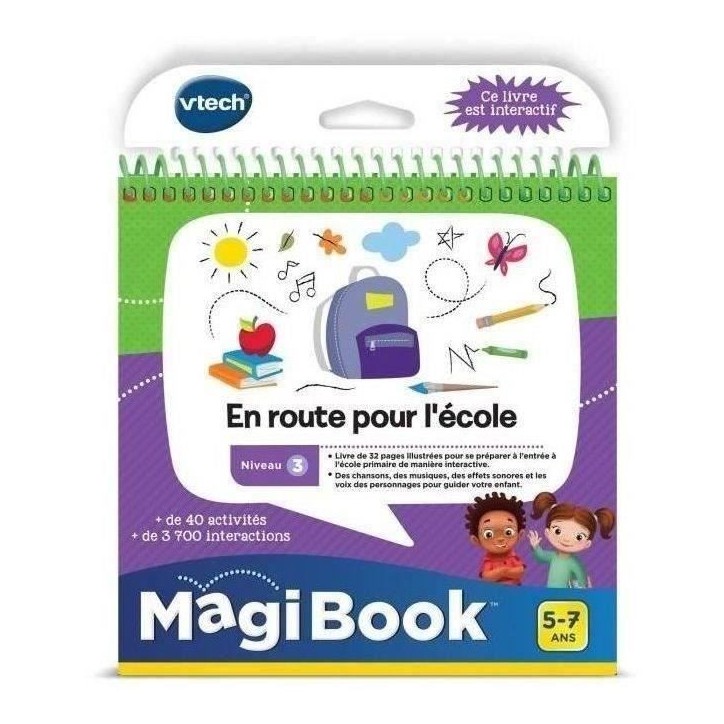 VTECH - Livre Interactif Magibook - En Route Pour L'École VTECH - Livre Interactif Magibook - En Route Pour L'École