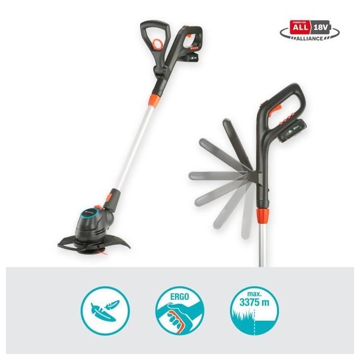 Coupe-bordure a batterie GARDENA ComfortCut 23/18V P4A - 18V - 23 cm