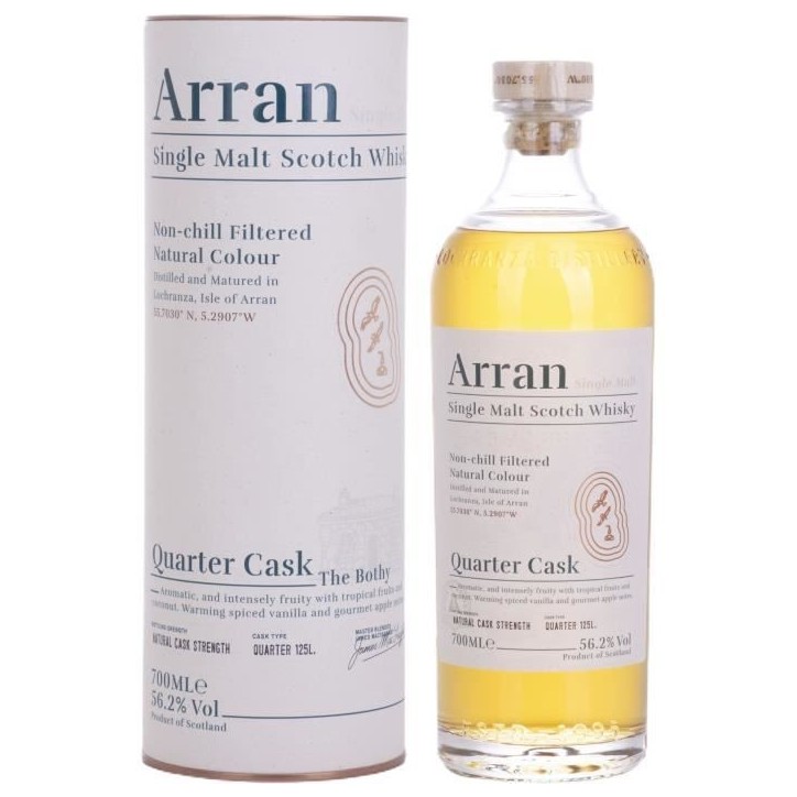 Arran - Quarter Cask -avec etui- The Bothy - Single Malt Scotch Whisky - 56,2% Vol. - 70 cl