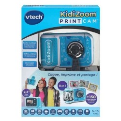 VTech KidiZoom Print Cam Bleu, Appareil photo enfant a impression inst