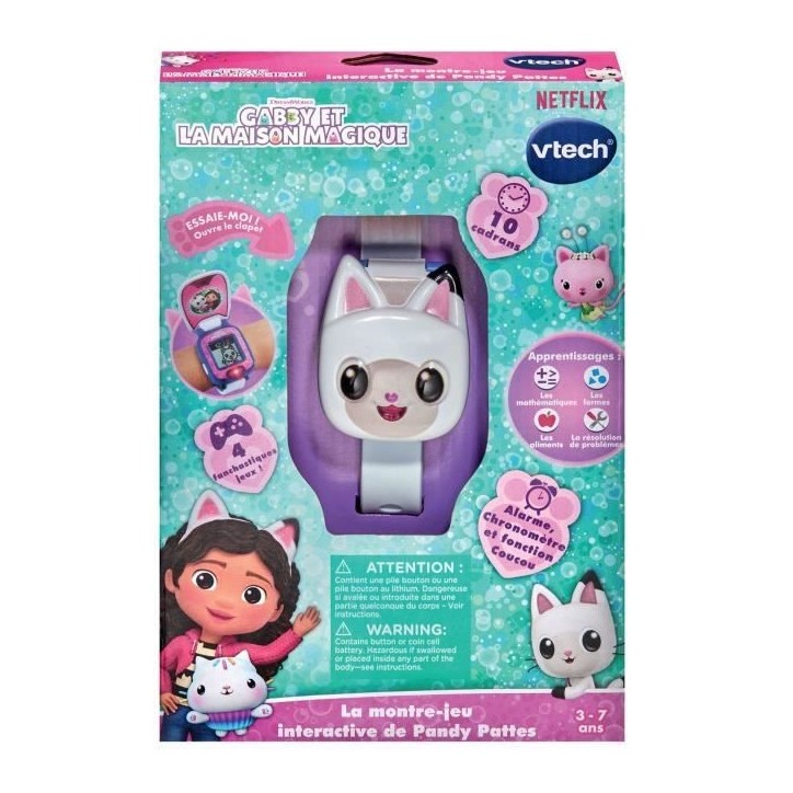 VTECH GABBY ET LA MAISON MAGIQUE - MONTRE-JEU INTERACTIVE DE PANDY PATTES