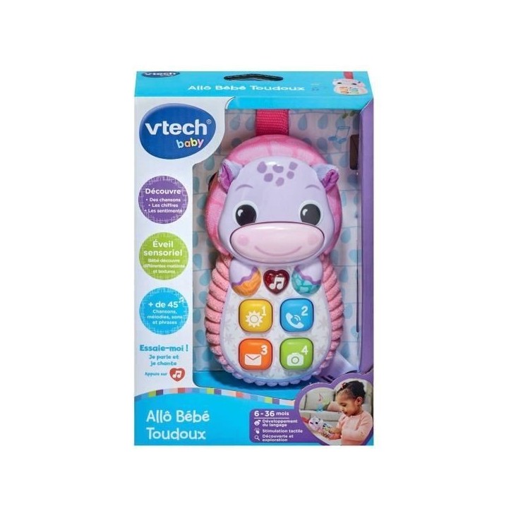 VTECH-ALLO BEBE TOUDOUX ROSE
