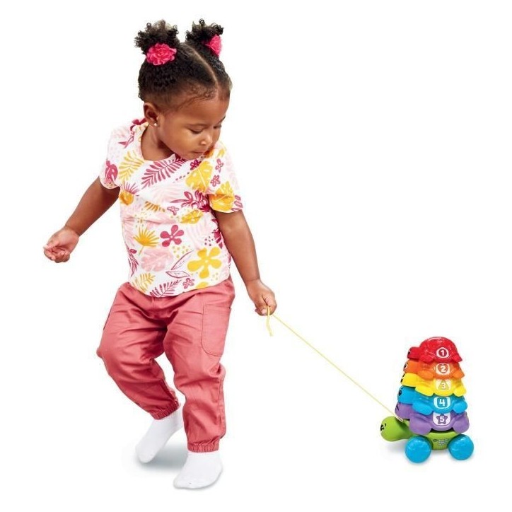 VTECH-FAMILLE EMPILO TORTUE (PLASTIQUE REUTILISE)