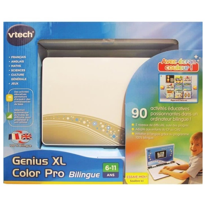 VTECH - Genius XL Color - Pro Bilingue Enfant - Gris VTECH - Genius XL Color - Pro Bilingue Enfant - Gris