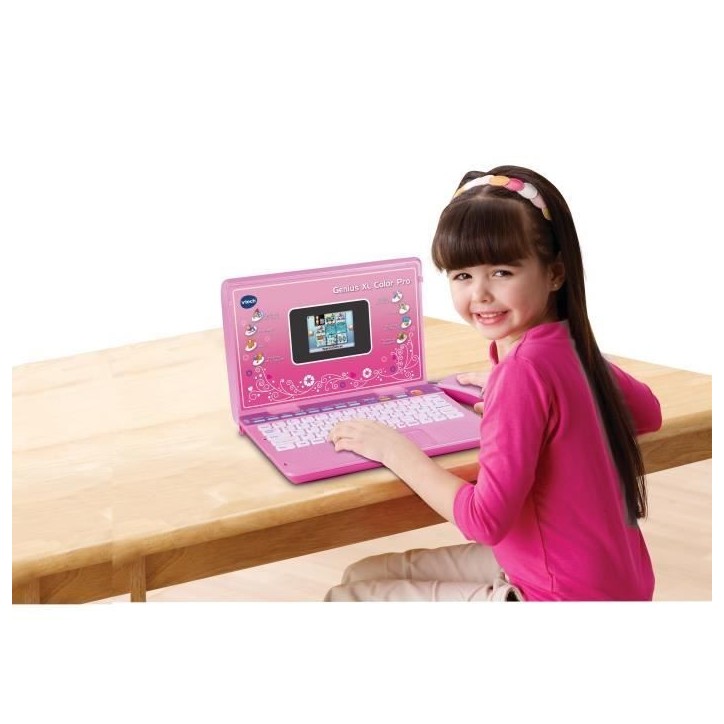 Ordinateur bilingue VTECH Genius XL Color Pro Rose - 6-11 ans Ordinateur bilingue VTECH Genius XL Color Pro Rose - 6-11 ans
