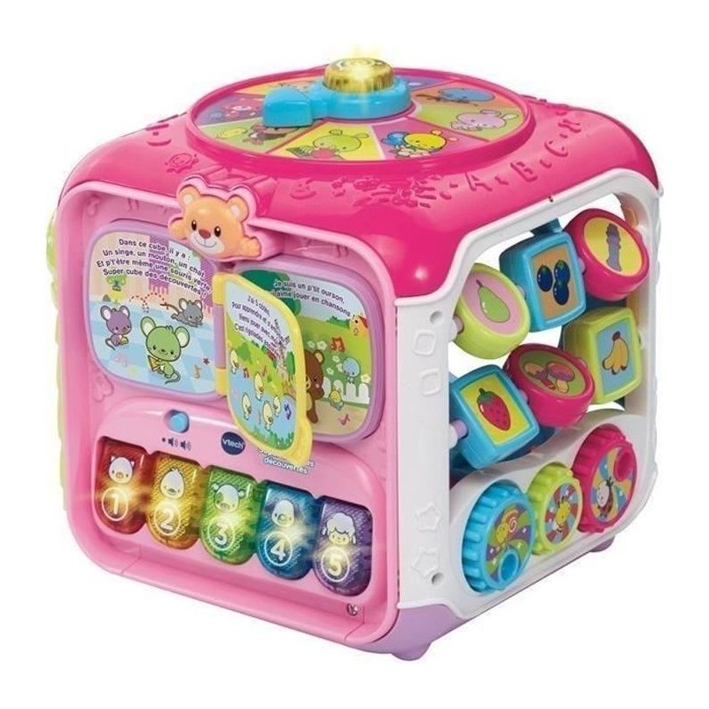 VTECH BABY - Super Cube Des Découvertes Rose VTECH BABY - Super Cube Des Découvertes Rose