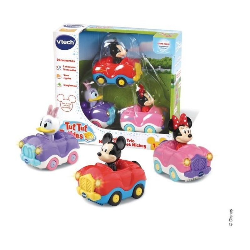 VTECH - Tut Tut Bolides - Coffret Trio Minnie/Mickey (Cabrio Minnie + VTECH - Tut Tut Bolides - Coffret Trio Minnie/Mickey (Cabrio Minnie +