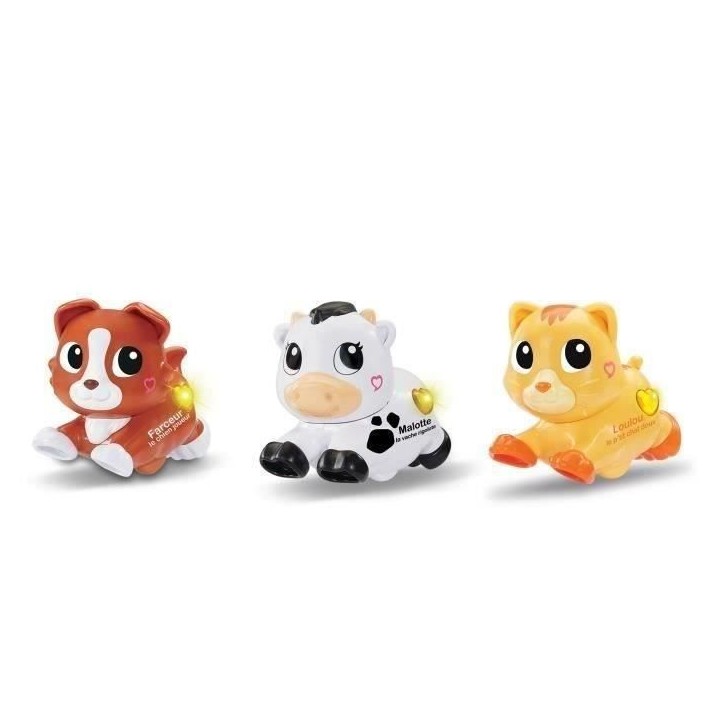VTECH - TUT TUT ANIMO BISOUS - COFFRET TRIO (CHIEN + CHAT + VACHE) - Multicolore VTECH - TUT TUT ANIMO BISOUS - COFFRET TRIO (CHIEN + CHAT + VACHE) - Multicolore