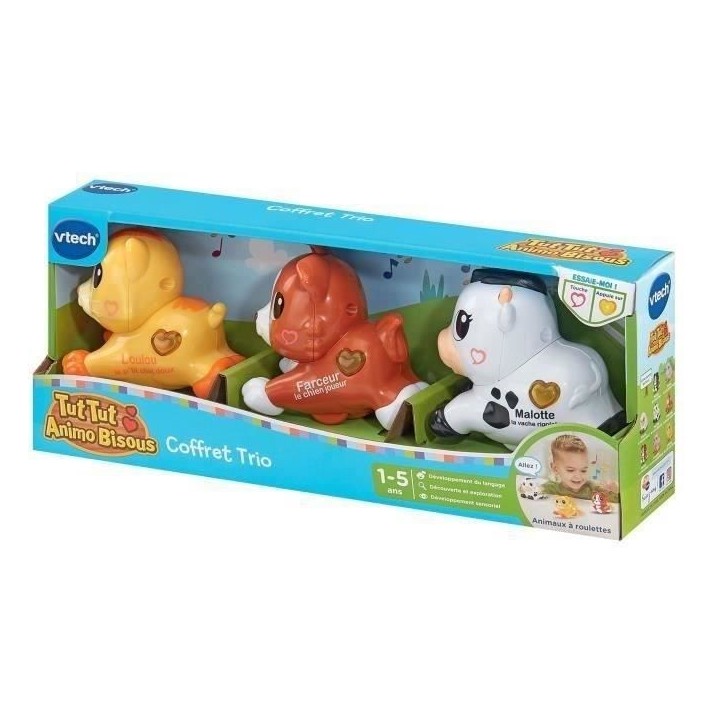 VTECH - TUT TUT ANIMO BISOUS - COFFRET TRIO (CHIEN + CHAT + VACHE) - Multicolore VTECH - TUT TUT ANIMO BISOUS - COFFRET TRIO (CHIEN + CHAT + VACHE) - Multicolore
