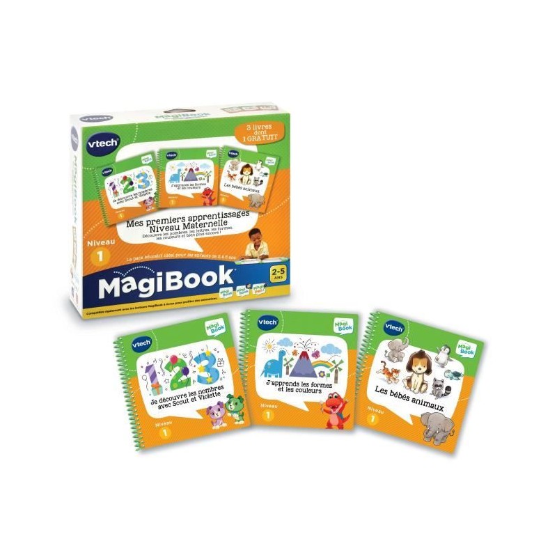 VTECH - Livre Interactif Magibook - Mes Apprentissages Niveau Maternel VTECH - Livre Interactif Magibook - Mes Apprentissages Niveau Maternel
