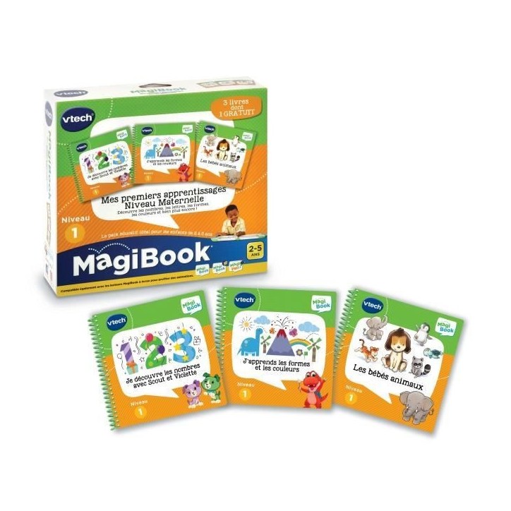 VTECH - Livre Interactif Magibook - Mes Apprentissages Niveau Maternelle VTECH - Livre Interactif Magibook - Mes Apprentissages Niveau Maternelle
