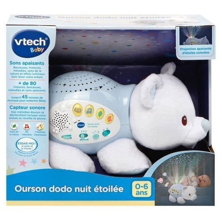 VTECH BABY - Ourson Dodo Nuit Etoilée VTECH BABY - Ourson Dodo Nuit Etoilée