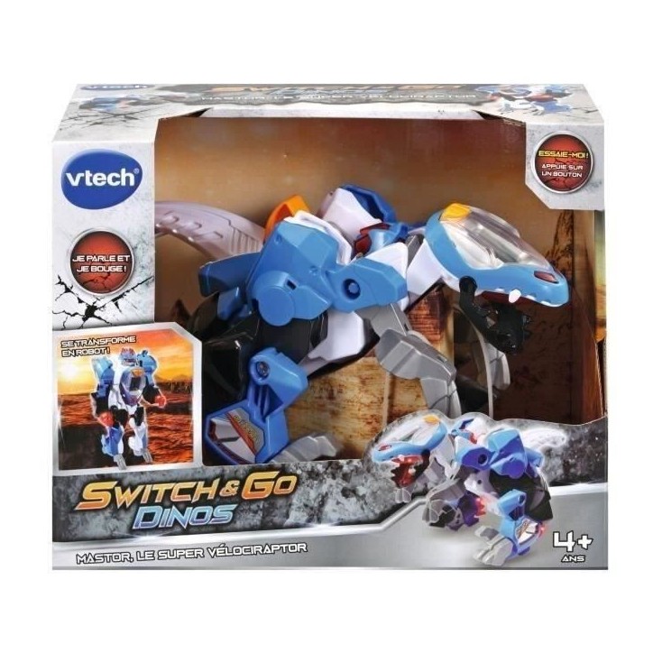 VTECH - Switch and Go Dinos - Mastor, Le Super Vélociraptor (Robot) VTECH - Switch and Go Dinos - Mastor, Le Super Vélociraptor (Robot)
