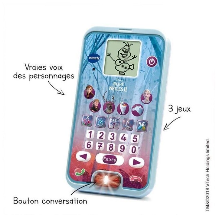 Smartphone éducatif VTECH - La Reine des Neiges 2 - 3-7 ans - Jeux éducatifs inclus Smartphone éducatif VTECH - La Reine des Neiges 2 - 3-7 ans - Jeux éducatifs inclus