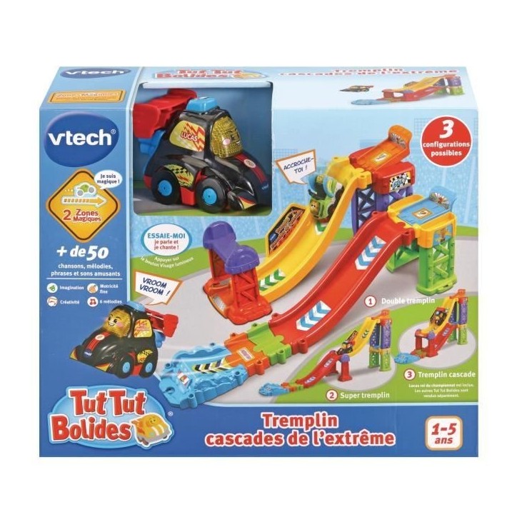VTECH - Tut Tut Bolides - Tremplin Cascades de l'Extreme + Lucas, le Roi du Championnat VTECH - Tut Tut Bolides - Tremplin Cascades de l'Extreme + Lucas, le Roi du Championnat