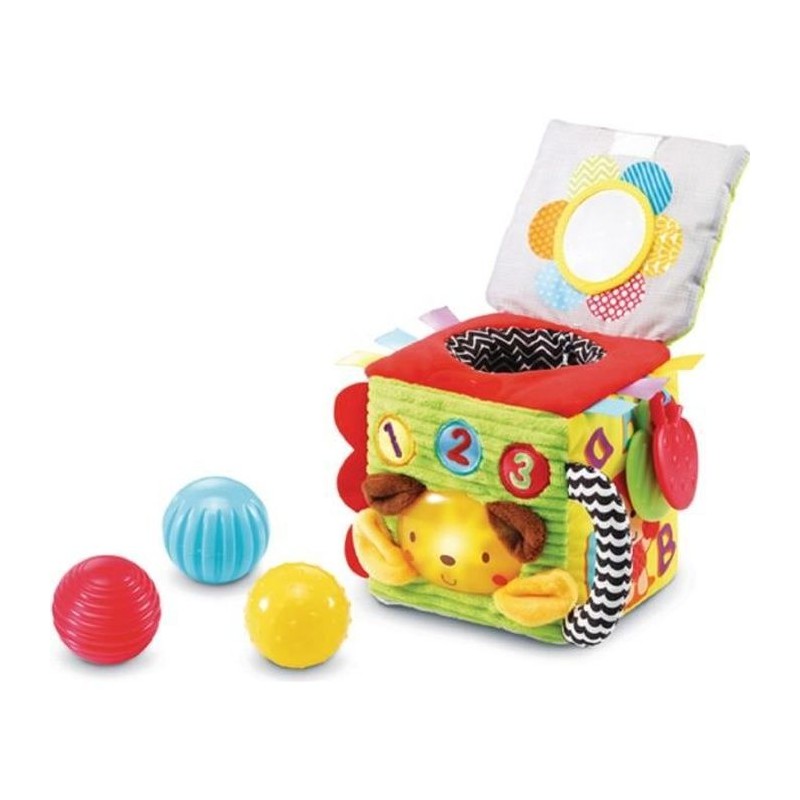 Jouet d'éveil sensoriel VTECH BABY - Cube interactif tout doux en tis Jouet d'éveil sensoriel VTECH BABY - Cube interactif tout doux en tis