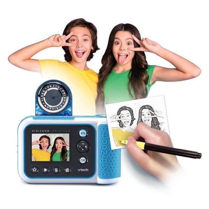VTECH - KIDIZOOM PRINT CAM GRAFFITI - Bleu VTECH - KIDIZOOM PRINT CAM GRAFFITI - Bleu