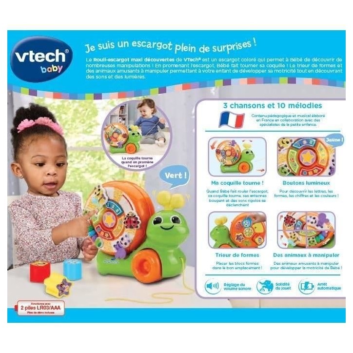 VTECH ROULI-ESCARGOT MAXI DÉCOUVERTES VTECH ROULI-ESCARGOT MAXI DÉCOUVERTES